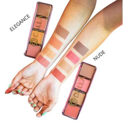 Paleta de Blush, Iluminador e Contorno - Dalla