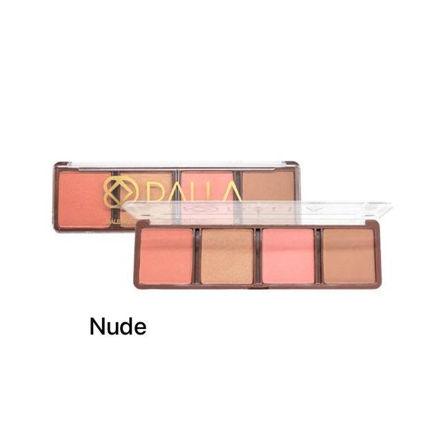 Paleta de Blush, Iluminador e Contorno - Dalla