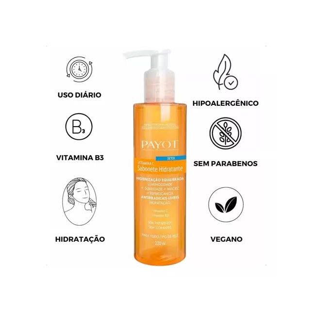 Sabonete Líquido Detox Vitamina C- Payot