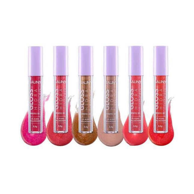 Gloss Labial Hidra Luminous 3D - Bauny Cosméticos 