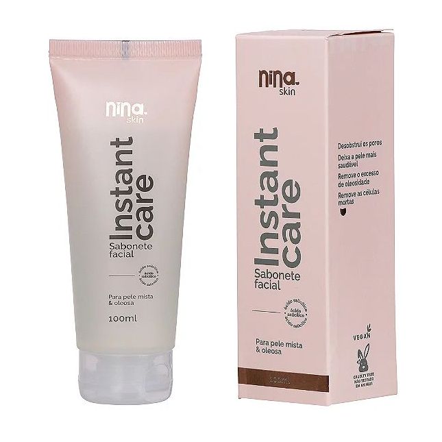 Sabonete Facial Instant Care - Nina Makeup